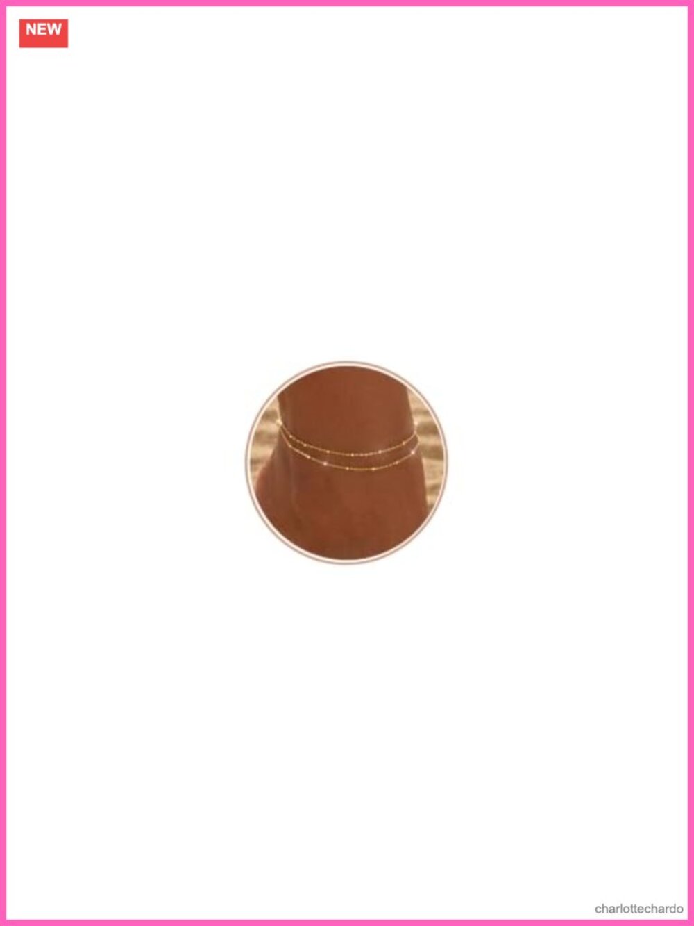Dainty Gold Anklet Duo Waterproof 14K Gold Plated Ankle Bracelets for Women